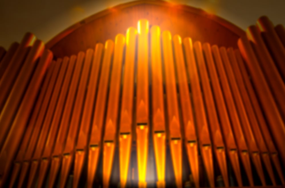 The organ pipes at Guardian Angels